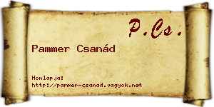 Pammer Csanád névjegykártya